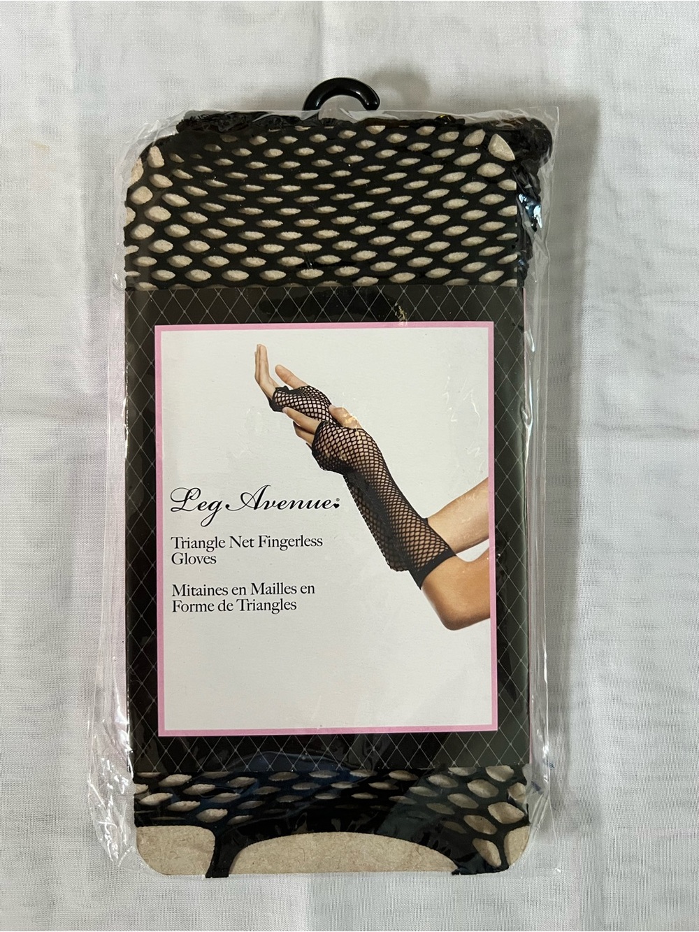 🧤Leg Avenue Black Triangle Net Fingerless Arm Gloves - NWT - in Sealed plastic